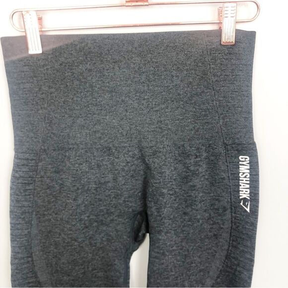GYMSHARK | Charcoal Gray 7/8 Length Leggings Booty Accents Women’s Size Small - Picture 3 of 7